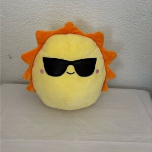 Squishmallows Yellow and Orange Sun Accent Pillow
